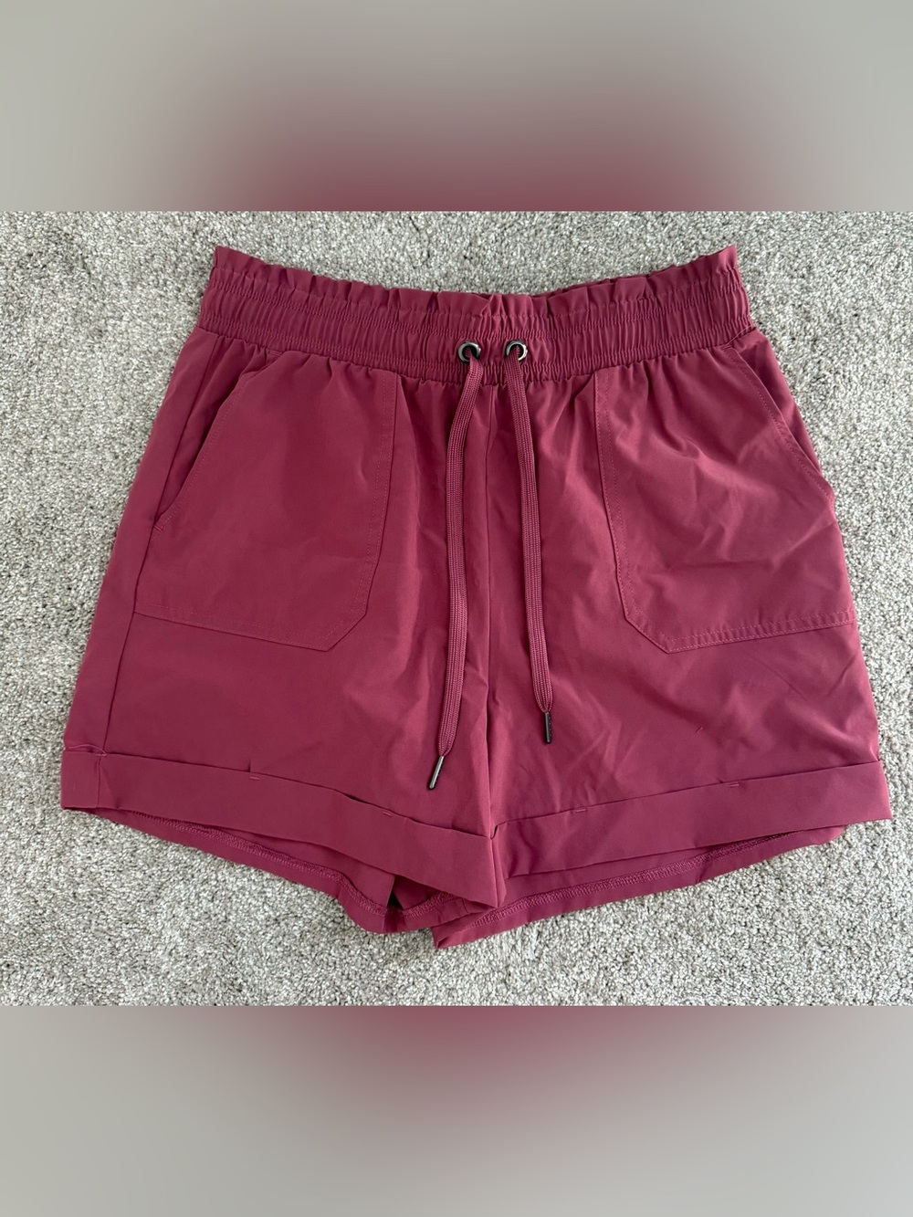 Danskin Women’s Drawstring Active Shorts - Berry